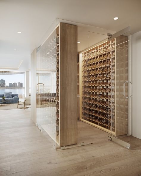 Wine Cellar Architecture, Champagne Cellar, Bar Architecture, Wine Cellar Modern, Modern Wine Cellar, Napoli Pizza, Custom Wine Room, Glass Wine Cellar, Home Bar Rooms