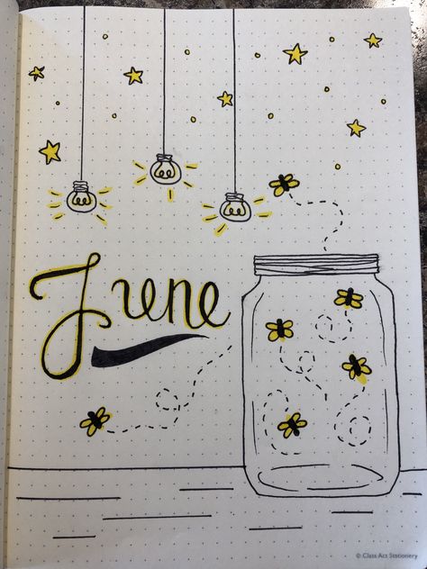 2024 Dot Journal Cover, Quotes About June Month, June Scrapbook Ideas, June Doodles Bullet Journal, June Bullet Journal Cover Easy, June Planner Ideas, Bullet Journal Ideas June, July Journal Cover, Journal Ideas June