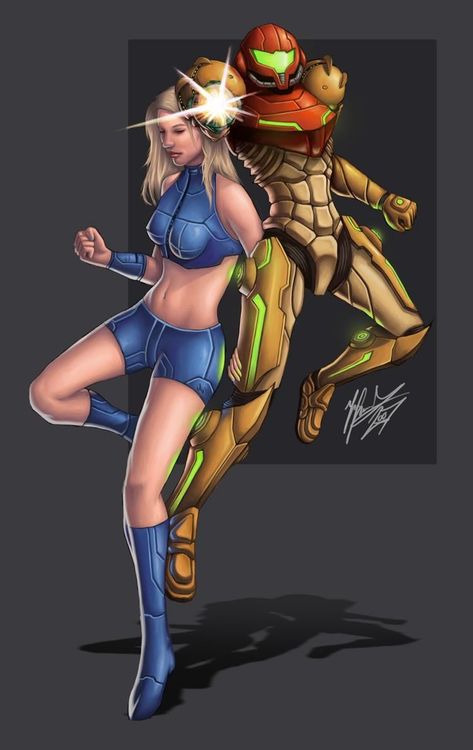 An early piece of Metroid fanart, featuring Fusion suit Samus. Samus Fanart, Metroid Fanart, Samus Aran, All Hero, Metroid, Illustration Art, Deviantart, Zelda Characters, Fan Art