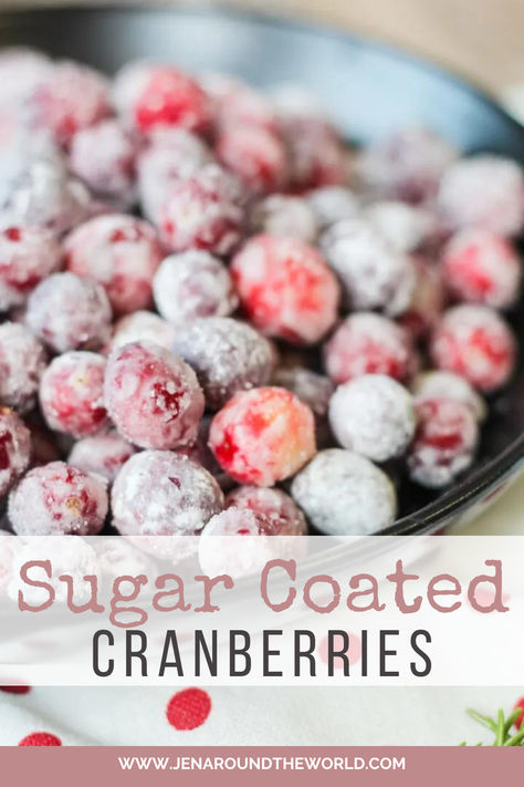 I'm COMPLETELY obsessed with sugared cranberries. They are the prettiest and tastiest Thanksgiving and Christmas snacks you can make. If you are looking for quick and easy holiday desserts, then this recipe is for you. Sugar Cranberry Recipes, Fresh Cranberry Snacks, Easy Candied Cranberries, Sugar Crusted Cranberries, Cranberry Dried Recipes, Sugared Cranberries With Prosecco, Frosted Cranberries Recipe, Candy Coated Cranberries, What To Make With Whole Cranberries