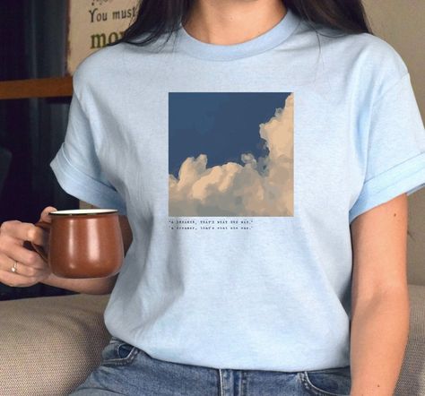 Clouds Tee, Dream T-shirt, Unisex T-shirt, Aesthetic T-shirt, Cosy T-shirt, Cotton T-shirt, Cute T-shirt, Adventure T-shirt, Art Aesthetic Tshirt Design Ideas, Cloud Tshirt, Unisex Shirt Design, Aesthetic Quote, T Shirt Aesthetic, Shirt Aesthetic, Shirt Art, T Shirt Art, Aesthetic T Shirts