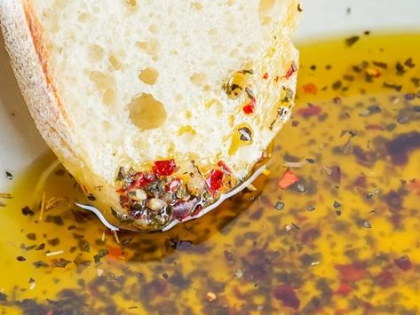 Olive Oil Bread Dip – A Simple, Flavorful Dip Perfect for Any Gathering! - NewsBreak Not Your Average Joes Bread Dip, Irresistible Olive Oil Bread Dip, Italian Tapas, Olive Oil Bread Dip, Oil Bread Dip, Fried Cheese Bites, Protein Soup Recipes, Bread Dipping Oil Recipe, Olive Oil Dip For Bread