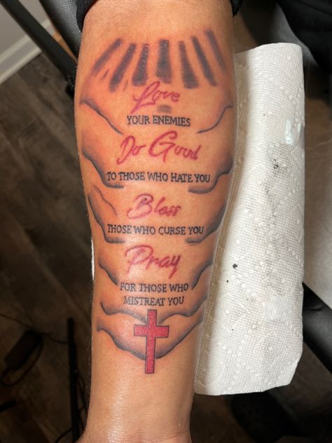 Pray Love Forgive Tattoo, Forgive Tattoo Ideas, Love Your Enemies Tattoo, Forgiveness Tattoo, Pray Tattoo, Leg Tattoo Men, Love Your Enemies, Birthday Fits, Leg Tattoo