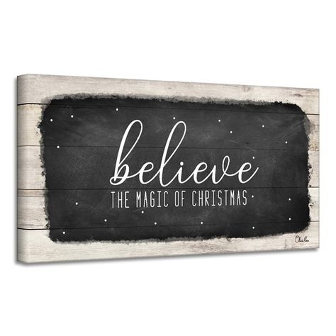 Black And White Farmhouse Christmas Decor, Winter Chalkboard, Christmas Wood Signs, Festive Aesthetic, Believe In Christmas, Winter Lovers, Holiday Canvas, Merry Christmas Yall, Believe Christmas