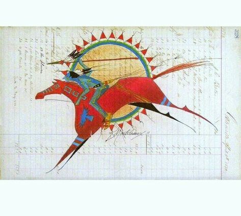 Ledger art Ledger Art, Horse Art Drawing, Native American Horses, Indian Horses, Native American Paintings, Painted Pony, Native American Artists, Southwest Art, Fine Art Jewelry