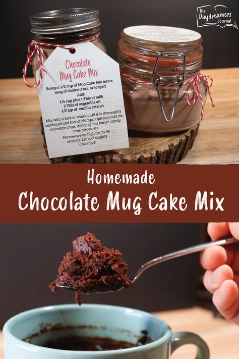 Diy Mug Cake Mix Gift Ideas, Cake In A Mug Mix In A Jar, Hug In A Mug Recipe, Mug Cake Gift Recipe In A Jar, Mug Cake Mix In A Jar Recipe, Mug Cake In A Jar Gift, Mug Cake Gift Ideas, Brownie Gift Ideas, Diy Mug Cake Mix Recipes