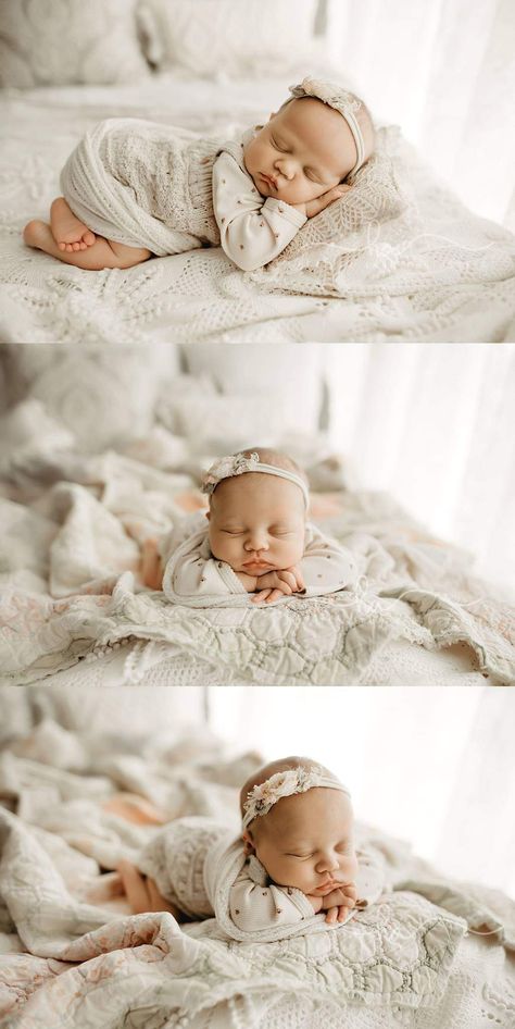 Newborn Polaroid Pictures, New Born Home Shoot Ideas, Jcpenny Photos Newborn, 2 Week Newborn Photos, 1 Month Old Baby Pictures At Home, Newborn Pictures On Bed, Infant Poses Photography, Toddler Newborn Photoshoot, Newborn Photography Backdrop