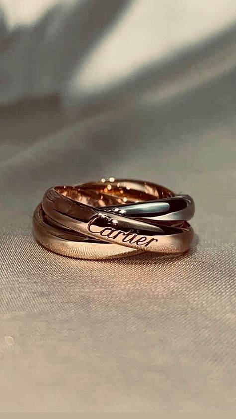 Cartier Ring Women, Cartier Engagement Ring, Trinity Cartier, Cartier Wedding Rings, Cartier Trinity Ring, Fairytale Engagement Rings, Hand Jewelry Rings, Cartier Love Ring, Wish Card