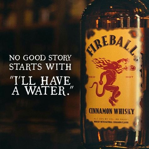 Fireball for the win! Happy Birthday Fireball, Fireball Quotes, Whiskey Meme, Fireball Mixed Drinks, Happy Birthday Whiskey, Bartender Humor, Fireball Recipes, Project Quotes, Whiskey Quotes