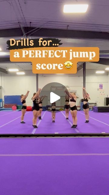 Empire All-Stars Minnesota on Instagram: "Check out some of our AMAZING jump drills that our athletes are working on this summer. The perfect combination of strength and flexibility drills makes the BEST jump sections🤩. Use these to improve and perfect your jumps for the upcoming season, happy training!!💛🖤💛🖤 #season3 #cheer #allstar #jumps #drills #summer #work #empire #stunt #tumble #perfect" Jump Drills For Cheer, Cheer Jumps Stretches, Cheer Jump Drills, Cheer Drills, Cheer Jumps, Cheer Workouts, Gymnastics Equipment, Cheer Coach, Cheer Stunts