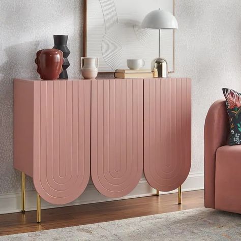 Glam Design, Art Deco Dining, Mid Century Sideboard, Kitchen Cabinet Doors, Online Furniture Shopping, Wood Sideboard, Sideboard Furniture, Adjustable Shelf, Design Aesthetic