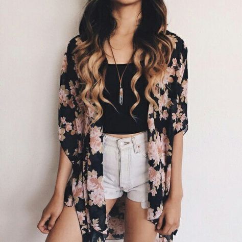 Boho Chic Outfits Summer, Mode Rockabilly, Boho Mode, Boho Summer Outfits, Chic Summer Outfits, Boho Fashion Summer, Girls Fashion Clothes, Cute Summer Outfits, Teenage Fashion Outfits