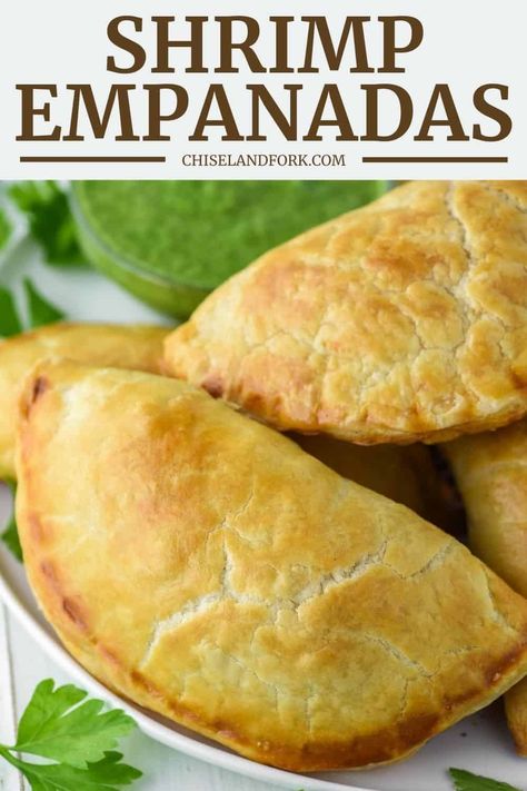 Shrimp Empanadas Puerto Rican, Seafood Empanadas Recipe, Shrimp Empanadas Recipe, Shrimp Empanadas, Chorizo Empanadas, Empanadas Recipes, Empanada Recipes, Vegan Empanadas, Easy Empanadas Recipe