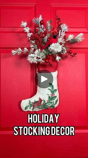 1.5M views · 8.7K reactions | Turn a stocking into the cutest holiday decoration! ❤️ #reels #diy #christmas #xmas #decor | Nick's Seasonal Décor | Nick's Seasonal Décor · Original audio Christmas Stocking Decorating Ideas, Stocking Decorating, Diy Christmas Stocking, Christmas Bazaar Crafts, Christmas Party Crafts, Christmas Stocking Decorations, Birds Cake, Decorated Stockings, Christmas Stockings Diy