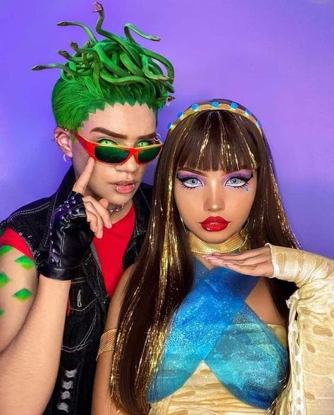 Monster Outfit, Monster High Halloween Costumes, Monster High Makeup, Monster High Halloween, Monster High Cosplay, Monster High Costume, Couples Cosplay, Halloween Parejas, Couple Cosplay