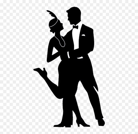 Gatsby Silhouette, 20s Silhouette, 1920 Prohibition, Flapper Illustration, Roaring 20s Art, Gatsby Party Decorations, Dance Silhouette, Dancer Silhouette, The Roaring 20s