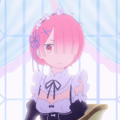 Re Zero Ram Fanart, Ram Icons Re Zero, Ram Pfp, Rem Pfp, Ram Icon, Ram Rezero, Ram Anime, Ram Re Zero, Re:zero Ram