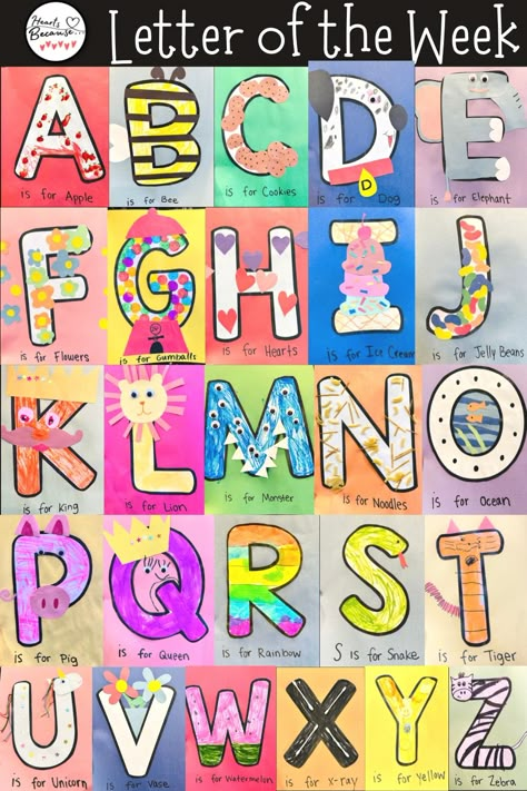 Alphabet Art For Kindergarten, Sped Crafts Special Education, Letter Recognition Crafts, Alphabet Review Crafts Preschool, Letter Activities For Two Year Olds, Letter A Crafts For Two Year Olds, Letter Of The Week Activities Kindergarten, Letter Wall Preschool, Abc Projects For Preschoolers