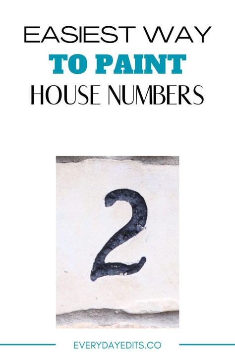 HOW TO PAINT HOUSE NUMBERS - THE EASIEST WAY! Front Porch Urns, Exterior House Numbers, Paint Exterior House, Porch Urns, Wrought Iron Spindles, Iron Spindles, Paint House, Fireplace Remodel, Exterior House