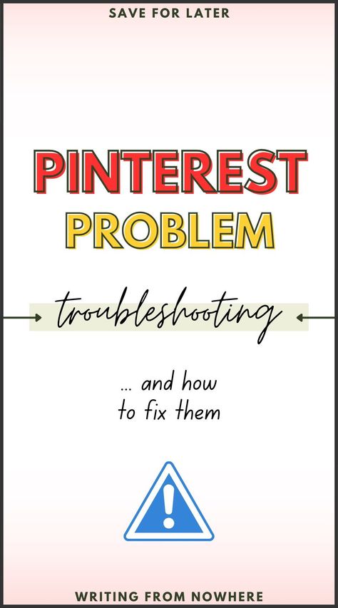 Here's how to fix Pinterest problems yourself! The most common issues with Pinterest can be fixed without the need to contact Pinterest support. Keep your Pinterest marketing efforts going and don't let easily fixable Pinterest problems derail you! Follow Writing From Nowhere for more Pinterest troubleshooting tips and tutorials! Validation Error On Pinterest, How To Use Pinterest, Pinterest Problems, How Does Pinterest Work, Android Tricks, Pinterest Tutorial, Pinterest Tutorials, Smartphone Hacks, Pinterest Hacks