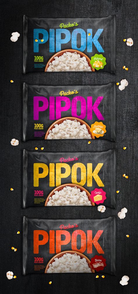 Popcorn Packaging Ideas, Popcorn Brands, Popcorn Packaging, Packaging Snack, Experimental Design, Little Buddha, Microwave Popcorn, Food Branding, Food Instagram