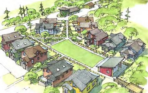 Pocket Neighborhood, Cluster House, Co Housing, Intentional Community, Tiny House Village, New Urbanism, Tiny House Community, Tiny Village, Tiny House Plans