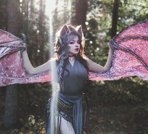 🥀Mossyfox 🍂 (@mossyfox_cosplay) • Instagram photos and videos Flutterbat Cosplay, Bat Cosplay, Cosplay Instagram, Bat Ears, Animal Makeup, Ren Fair, Ren Fest, Awesome Cosplay, Doll Outfits