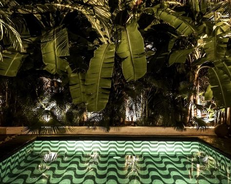 4 Unconventional Swimming Pool Tiles Designs We're Loving | Architectural Digest Boutique Hotel Pool Design, Tropical Boutique Hotel, Nicaragua Landscape, Brown Beach House, Pool Mosaic Tiles, Pool Tile Designs, Fancy Tile, Granada Nicaragua, Mosaic Pool Tile