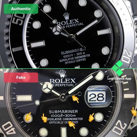 real vs fake rolex submariner Used Rolex Submariner, Rolex Submariner Black, Fake Vs Real, Rolex Watches Submariner, Submariner Watch, Legit Check, Watch Image, Used Rolex, Rolex Submariner No Date