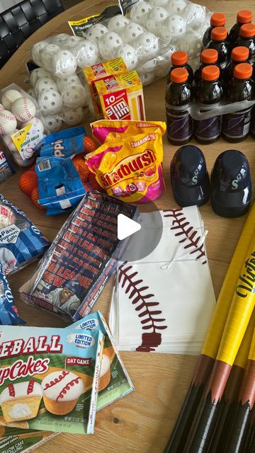 Catherine Benson on Instagram: "Lets make some end of the season gift bags for the boys 🧢⚾️☀️❤️  #asmr #momlife #sports #swagbag #amazonfinds #diy #giftgiving #sportssnack #giftbasket #organizedhome" Baseball Snacks For Team Treat Bags Gift Ideas, End Of Season Baseball Goodie Bags, Diy Baseball Snack Bags, Baseball Goodie Bags For Players Ideas, Baseball Goody Bag Ideas Team Gifts, End Of The Season Baseball Gifts, Baseball Candy Bags Ideas, Baseball Team Gift Bags, Tball Snacks For Kids After Game