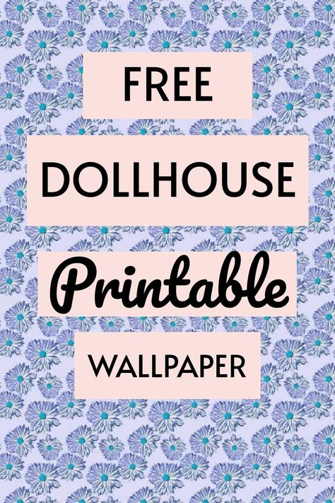 Miniature dolls house wallpaper to print at home 1 12 Scale Miniatures Printables Free, Wallpaper To Print, Printable Dollhouse Wallpaper, Maileg House, Dollhouse Renovation, Mini Daisies, Daisies Wallpaper, Printable Wallpaper, Ikea Dollhouse