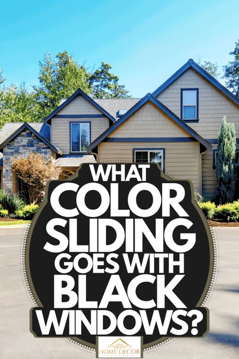 What Color Siding Goes With Black Windows? - Home Decor Bliss Green Houses With Black Windows, White Windows With Black Trim, Green House Black Trim, Vinyl Siding Color Schemes, Black Trim Exterior House, Black Vinyl Windows, Black Windows Exterior, Siding Colors For Houses, Vinyl Siding Colors