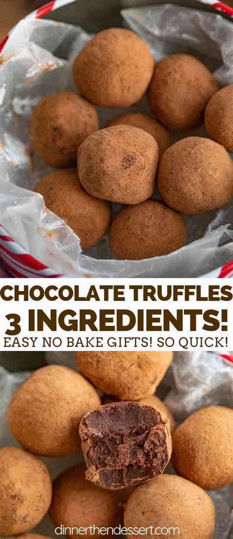 Truffle Recipe Easy, Cocoa Powder Recipes, 3 Ingredient Desserts, Dessert Truffles, Dinner Then Dessert, Cocoa Recipes, Healthy Recipes Easy Snacks, Truffle Recipe Chocolate, Powder Recipe