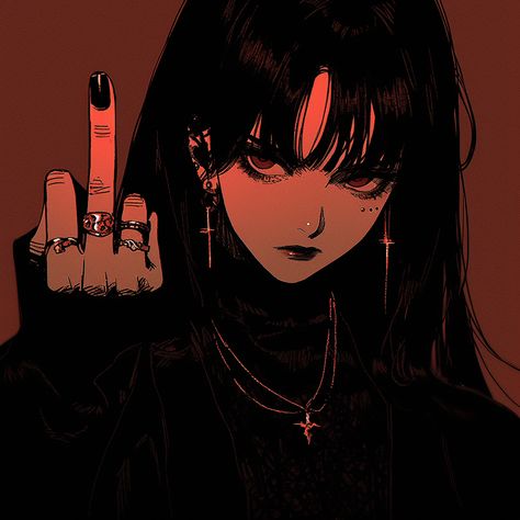 Female Antagonist, Girl Pp, Anime Pp, Pp Anime, Anime Goth, رعب نفسي, Gothic Anime, Cartoon Profile Pics, Cute Profile Pictures