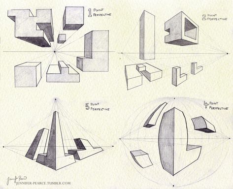 How to Art — 1 2 3 4 Point Perspective by Rovanna 4 Point Perspective, 3 Point Perspective, 1 Point Perspective, Perspective Sketch, Some Drawings, Perspective Drawing Architecture, Perspective Drawing Lessons, One Point Perspective, Point Perspective