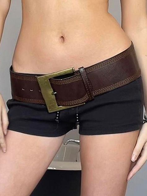 Belts Y2k, Womens Outdoor Fashion, Casual Punk, Punk Woman, Y2k Accessories, Wide Leather Belt, Fashion Belts, Outdoor Fashion, Streetwear Fashion Women