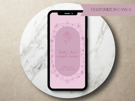 Floral Bachelorette, Bachelorette Theme, Phone Invitation, Bachelorette Invitation, Digital Phone, Custom Bachelorette, Bachelorette Themes, Bachelorette Invitations, Digital Invite