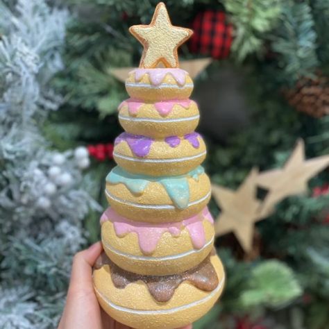 Questions? Leave A Comment Below! Pastel Christmas Diy, Pastel Christmas Tree Decorations, Foam Decor, Candyland Decor, Candy Wonderland, Faux Desserts, Gingerbread Kitchen, Christmas Pastel, Candy Decorations Diy