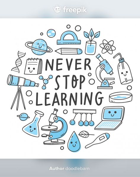 Never stop learning lettering. science r... | Premium Vector #Freepik #vector #school #design #hand #computer Science Lettering, Science Notebook Cover, Science Lab Decorations, Science Experiments Kids Elementary, Science Drawing, Science Doodles, Kawaii Doodle, Preschool Science Activities, Science Stickers