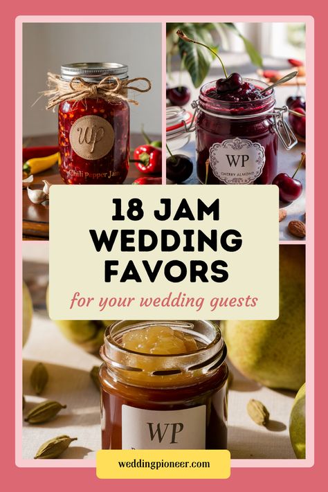 Sweet Jam Gifts for Wedding Guests Wedding Guest Gifts Party Favors, Gifts For Wedding Guests, Jam Wedding Favors, Memorable Wedding Favors, Jam Gift, Ginger Jam, Cranberry Jam, Vintage Wedding Favors, Creative Wedding Favors