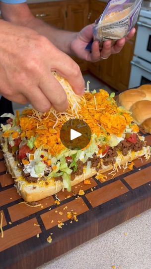 168K views · 70K reactions | Amazing!
- 1 pack of @kingshawaiian original sweet rolls.
- 1 pound hamburger browned and drained. Then add @sietefoods taco seasoning to it and mix well. 
- 1 can rotel tomatoes with green chilis, drained well.
- sour cream.
- shredded cheese.
- lettuce. 
- crushed @doritos 
The ingredients you can use as much or as little that you want! So no real amounts here.
Butter the top, then put in the oven at 300 degrees for around 45 minutes! Let cool, slice and serve! Yum!!!
.
#taco #walkingtaco #kingshawaiian #slider #sliders #dinner #dinnerideas #delicious #yum #yummy #yumyum #yummyfood #doritos #sandwich | Paul Wickey | Crosby, Stills & Nash · See the Changes Walking Taco Sliders, Chili Sliders Recipe, Hawaiian Bread Sandwiches Sliders, What To Do With Bread Slices, Taco Sliders Hawaiian Rolls, Mexican Sliders, Hamburger Tacos, Taco Sandwich, Taco Sliders