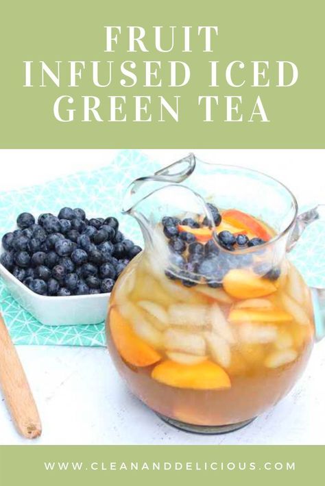 Fruit Infused Tea Recipes, Green Tea Fruit Drinks, Fruit Green Tea Recipes, Green Tea With Fruit, Fruit Infused Tea, Green Tea Infused Water, Antioxidant Drinks, Barista Drinks, Fruit Green Tea