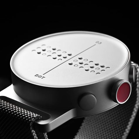 Dot Watch, A Stylish Braille Smartwatch for the Blind Braille Display, Le Manoosh, Futuristic Watches, Swiss Army Watches, Low Vision, Big Watches, Watches Unique, Wearable Device, Stylish Watches