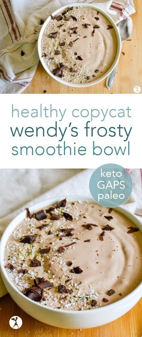 Wendy's Frosty, Protein Smoothie Bowl, Chocolate Smoothie Bowl, Dessert For Breakfast, Bakers Chocolate, Dessert Smoothie, Chocolate Smoothie, Glutenfree Dairyfree, Low Carb Chocolate