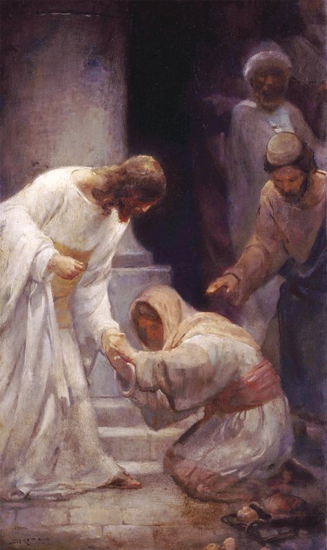 Leading Like the Savior The Hem Of His Garment, Hem Of His Garment, J Kirk Richards, Elder Holland, Jesus Our Savior, Images Of Christ, Nature Of God, Pictures Of Christ, Lds Art