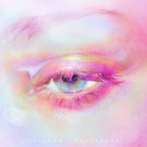 ArtStation - Eye pink, Yanjun Cheng Aesthetic Eyes, Arte Inspo, Arte Sketchbook, Wow Art, Ethereal Art, 판타지 아트, Dreamy Art, Eye Art, Art Studies