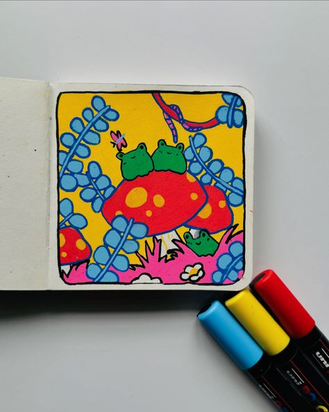 POSCA MARKERS #sketchbook #sketchbookdrawing #arrtx #arrtxart #arrtxmarkers #poscamarkers #posca #acrylicmarkers #poscapens Posca Drawing, Posca Markers, Acrylic Markers, Posca Art, Mini Canvas Art, Mini Canvas, Minimal Art, Markers, Sketch Book