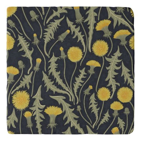 Hand-painted vector dandelions. Spring pattern. Dandelion Pattern, Dandelion Leaves, Dandelion Yellow, Spring Pattern, Fall 24, Yellow And Black, All Craft, Art Class, Art Classes