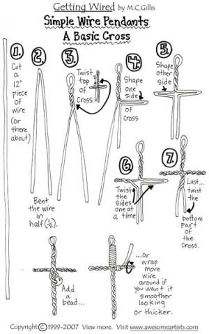 Wire Crosses, Wire Tutorials, Sneakers Green, Instruções Origami, Bijoux Fil Aluminium, Green Converse, Pola Gelang, Diy Cross, Wire Jewelry Designs