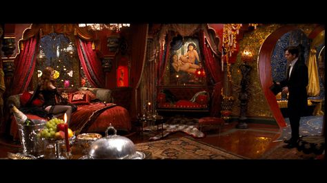 Red Whimsigoth Bedroom, Red Maximalist Bedroom, Dimly Lit Room, Red Whimsigothic, Moulin Rouge Room, Vintage Red Bedroom, Dark Red Room Aesthetic, Whimsigothic Bedroom, Moulin Rouge Bedroom